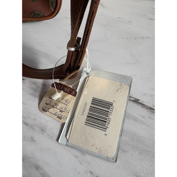 Vintage 80s Capezio Crossbody Bag – Brown Coated Canvas - Retro Mall Icon Energy - Picture 15 of 16